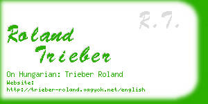 roland trieber business card